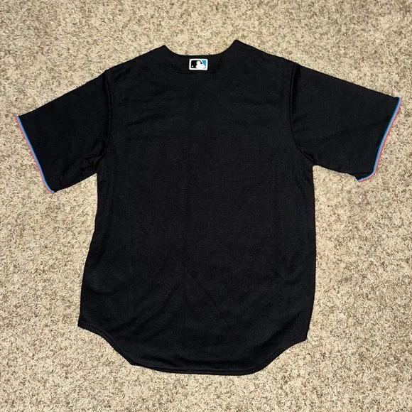 Men's Miami Marlins Nike Black Alternate Team Jersey